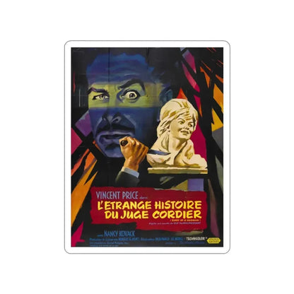 DIARY OF A MADMAN (FRENCH) 1963 Movie Poster STICKER Vinyl Die-Cut Decal 2 Inch - The Sticker Space