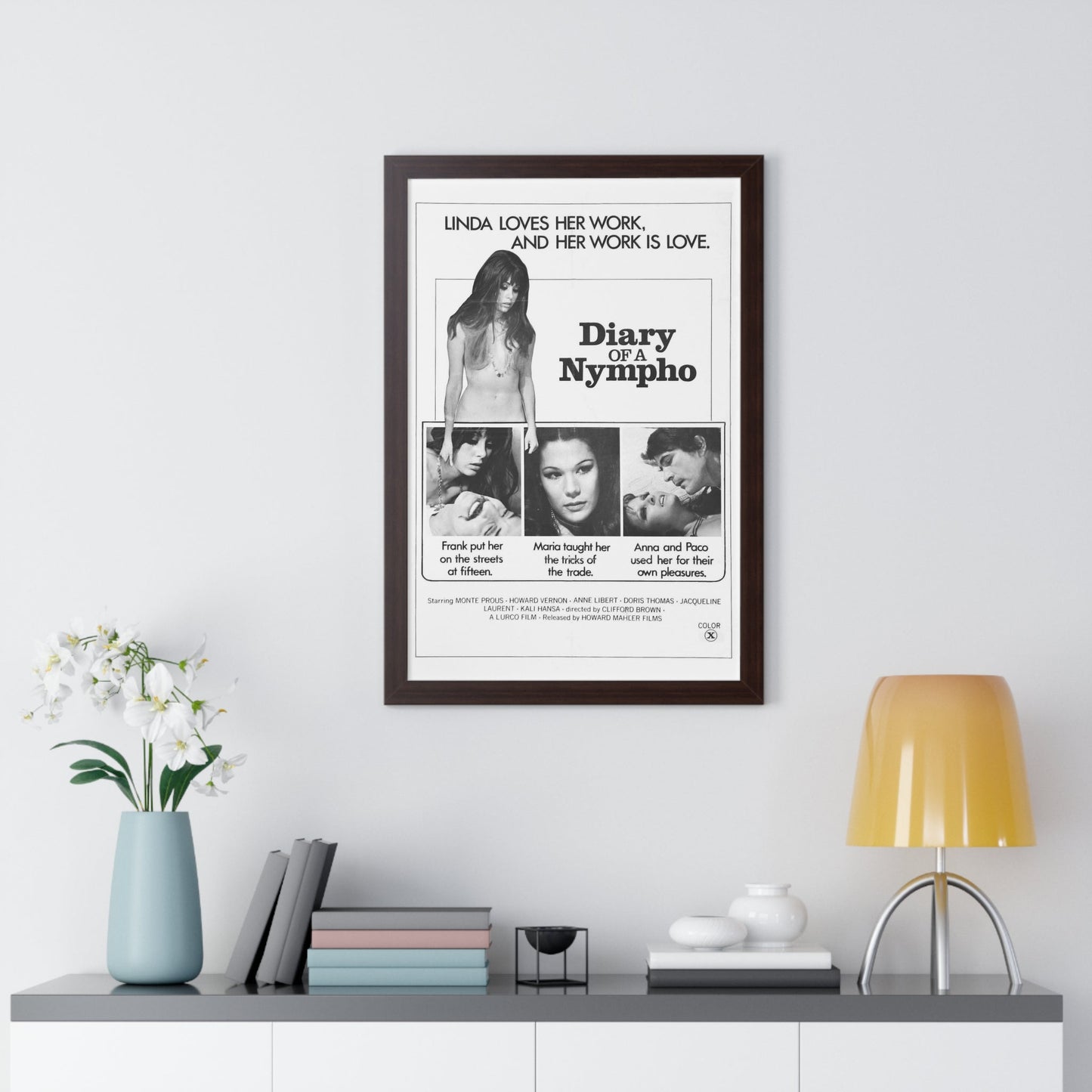 DIARY OF A NYMPHO 1973 - Framed Movie Poster-The Sticker Space