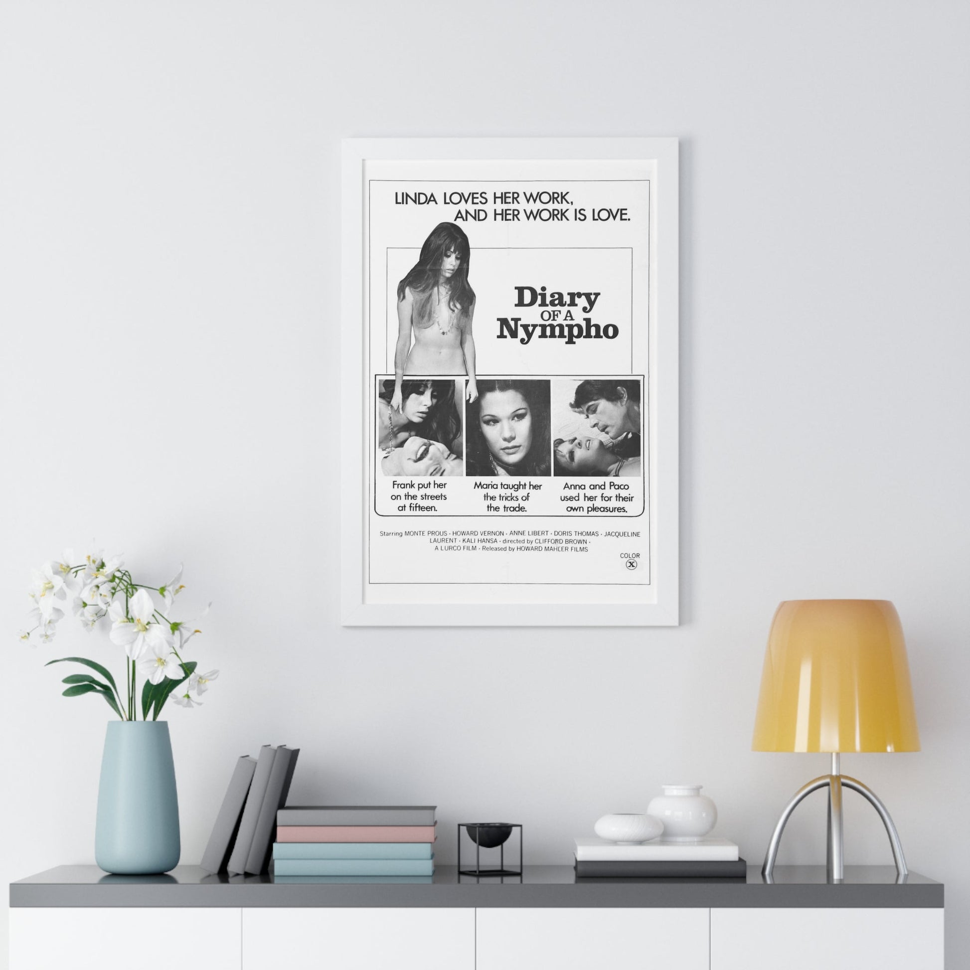 DIARY OF A NYMPHO 1973 - Framed Movie Poster-The Sticker Space