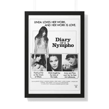 DIARY OF A NYMPHO 1973 - Framed Movie Poster - The Sticker Space