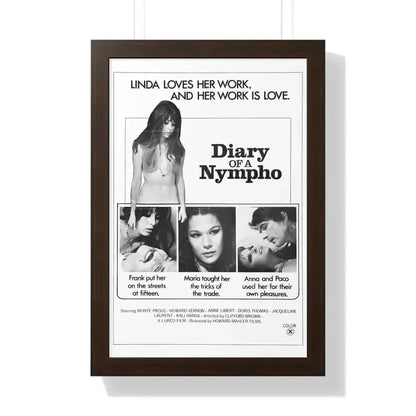 DIARY OF A NYMPHO 1973 - Framed Movie Poster - The Sticker Space