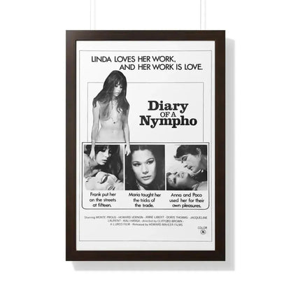 DIARY OF A NYMPHO 1973 - Framed Movie Poster - The Sticker Space