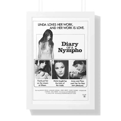 DIARY OF A NYMPHO 1973 - Framed Movie Poster - The Sticker Space