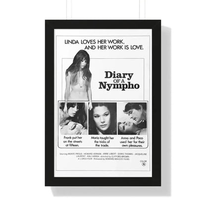 DIARY OF A NYMPHO 1973 - Framed Movie Poster - The Sticker Space