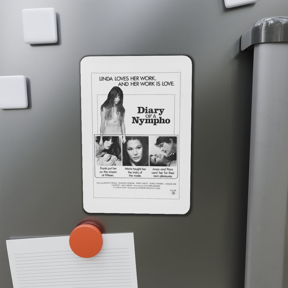 DIARY OF A NYMPHO 1973 Movie Poster - Die-Cut Magnet-The Sticker Space