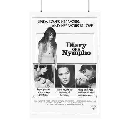 DIARY OF A NYMPHO 1973 - Paper Movie Poster 36" x 54" Matte - The Sticker Space