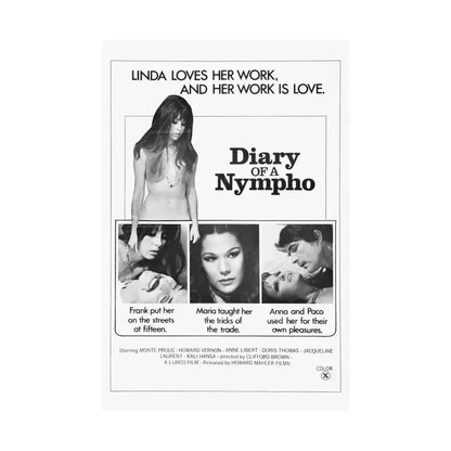 DIARY OF A NYMPHO 1973 - Paper Movie Poster - The Sticker Space