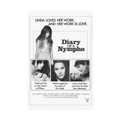 DIARY OF A NYMPHO 1973 - Paper Movie Poster - The Sticker Space