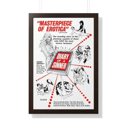 DIARY OF A SINNER 1974 - Framed Movie Poster - The Sticker Space