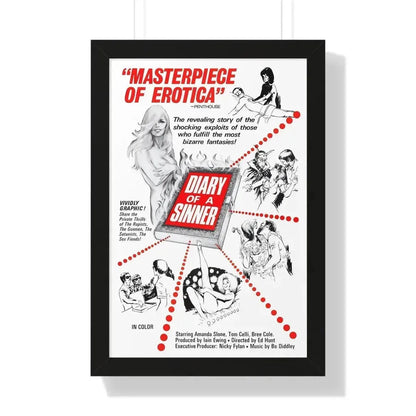 DIARY OF A SINNER 1974 - Framed Movie Poster - The Sticker Space