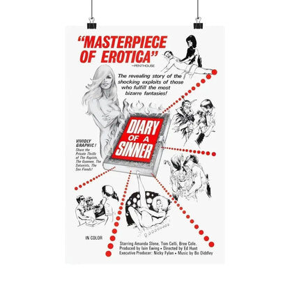 DIARY OF A SINNER 1974 - Paper Movie Poster 12″ x 18″ Matte - The Sticker Space