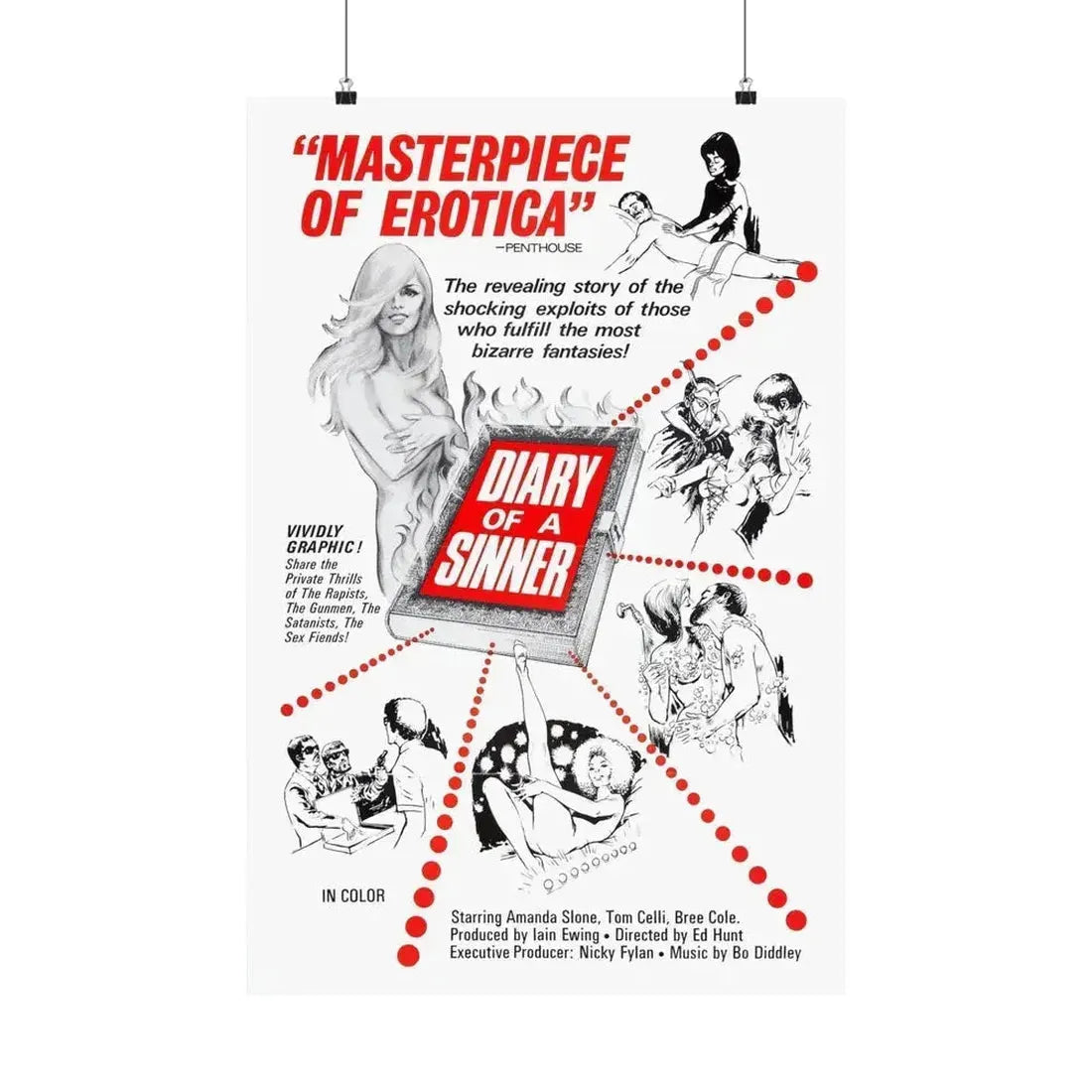 DIARY OF A SINNER 1974 - Paper Movie Poster 20″ x 30″ Matte - The Sticker Space