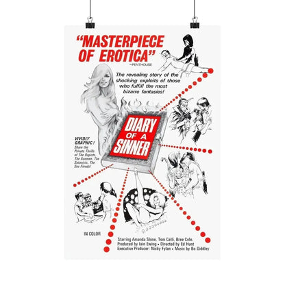 DIARY OF A SINNER 1974 - Paper Movie Poster - The Sticker Space