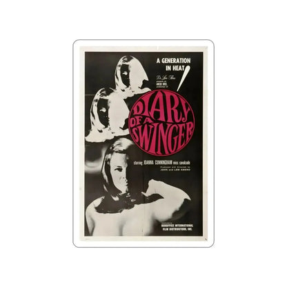 DIARY OF A SWINGER 1967 Movie Poster STICKER Vinyl Die-Cut Decal - The Sticker Space