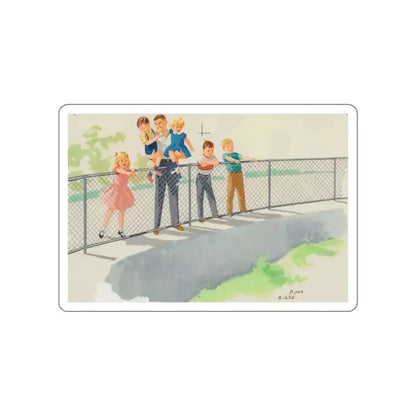 Dick and Jane Fun With Our Friends, interior illustration (1), 1965 (Magazine Illustration) STICKER Vinyl Die-Cut Decal - The Sticker Space