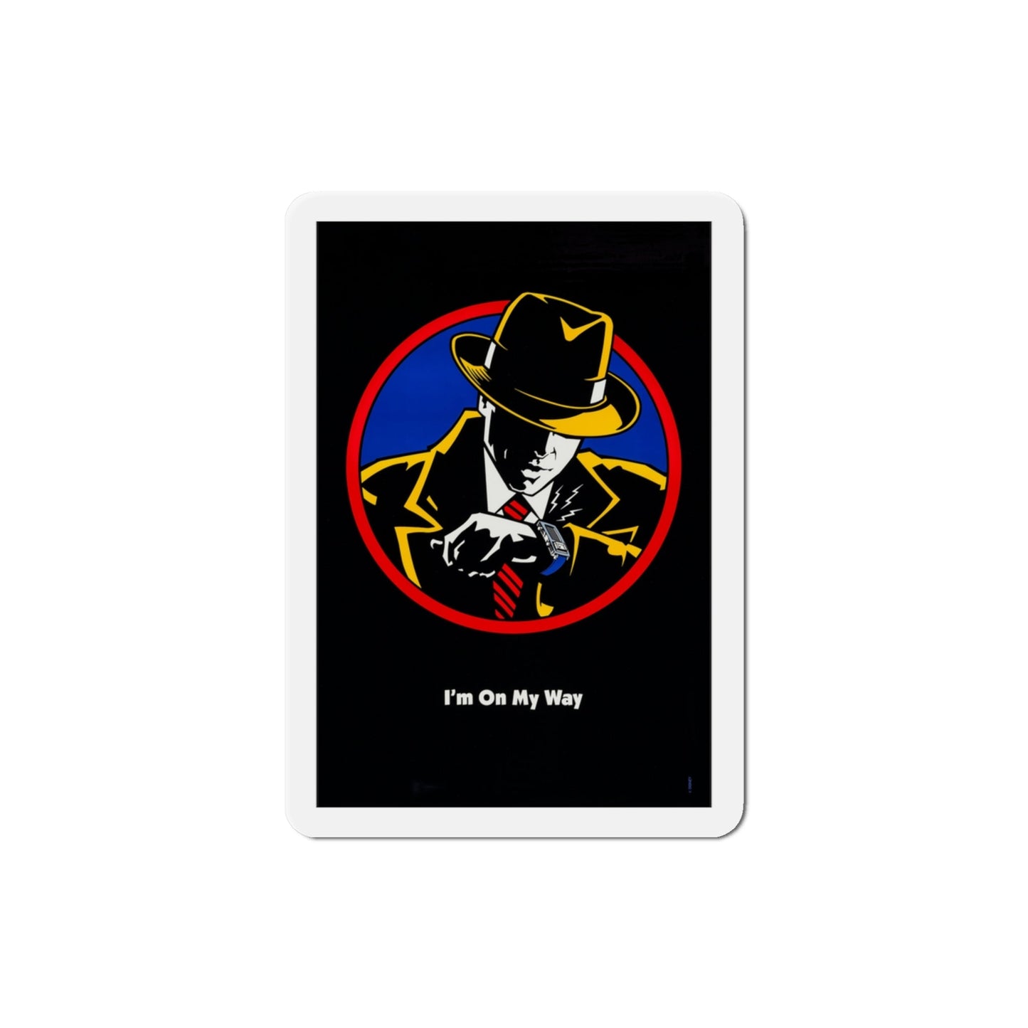 Dick Tracy 1990 Movie Poster Die-Cut Magnet-3" x 3"-The Sticker Space