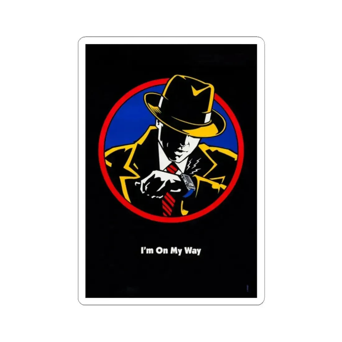 Dick Tracy 1990 Movie Poster - STICKER Vinyl Kiss-Cut Decal 2 Inch White - The Sticker Space