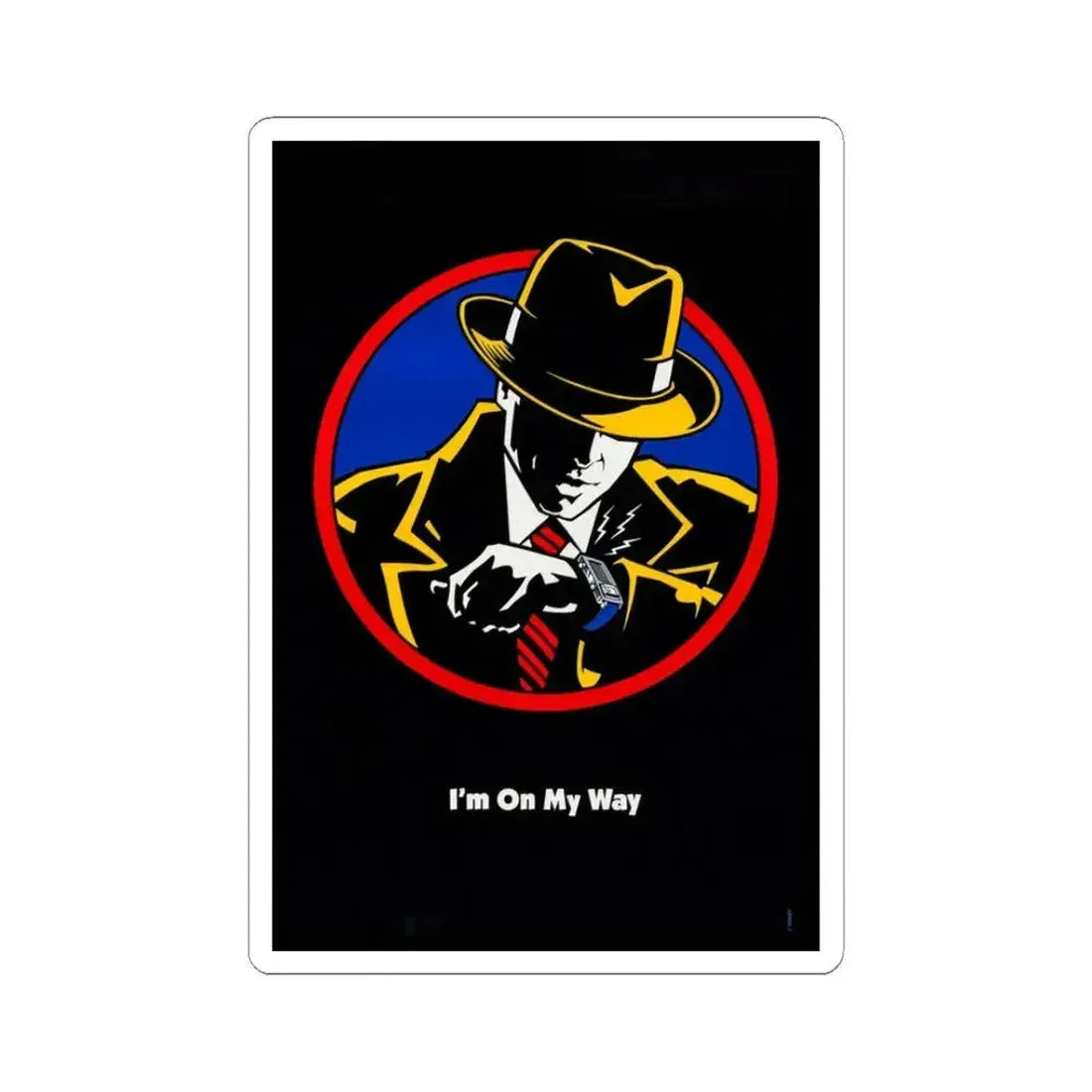Dick Tracy 1990 Movie Poster - STICKER Vinyl Kiss-Cut Decal 3 Inch White - The Sticker Space