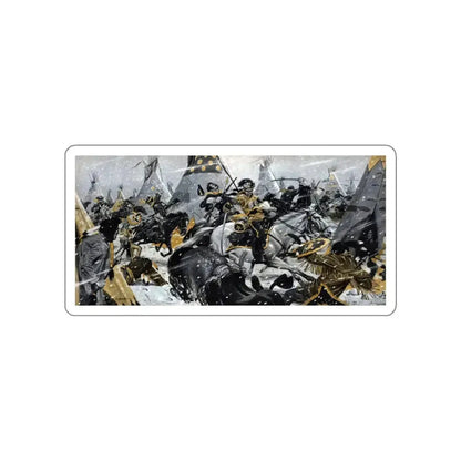 Did a Woman Die With Custer, Cavalier magazine, July 1958 (Magazine Illustration) STICKER Vinyl Die-Cut Decal White Die-Cut 3 Inch - The Sticker Space