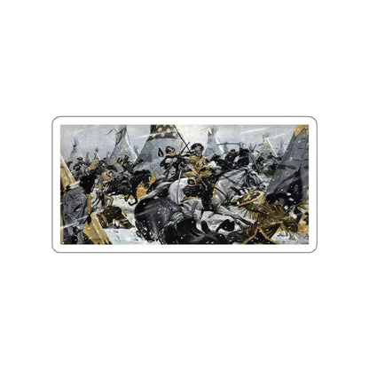 Did a Woman Die With Custer, Cavalier magazine, July 1958 (Magazine Illustration) STICKER Vinyl Die-Cut Decal White Die-Cut 6 Inch - The Sticker Space