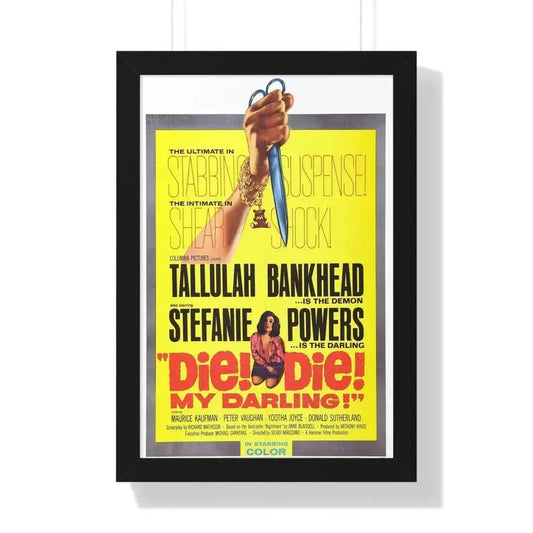 DIE! DIE! MY DARLING! 1965 - Framed Movie Poster 16″ x 24″ Black - The Sticker Space