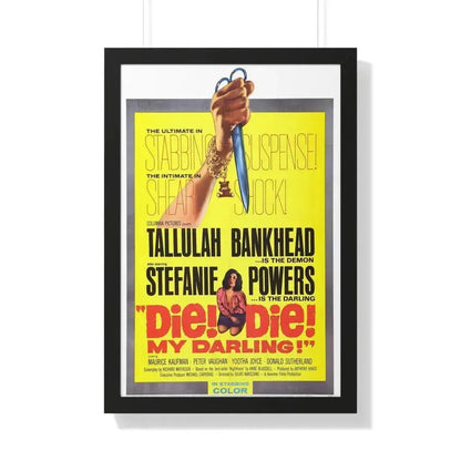 DIE! DIE! MY DARLING! 1965 - Framed Movie Poster 20" x 30" Black - The Sticker Space