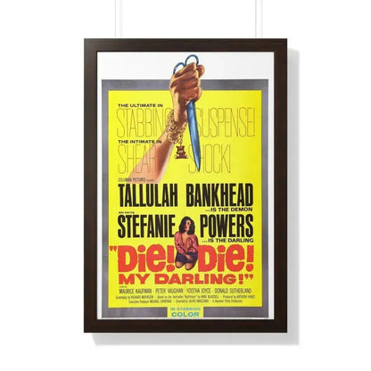 DIE! DIE! MY DARLING! 1965 - Framed Movie Poster 20" x 30" Walnut - The Sticker Space