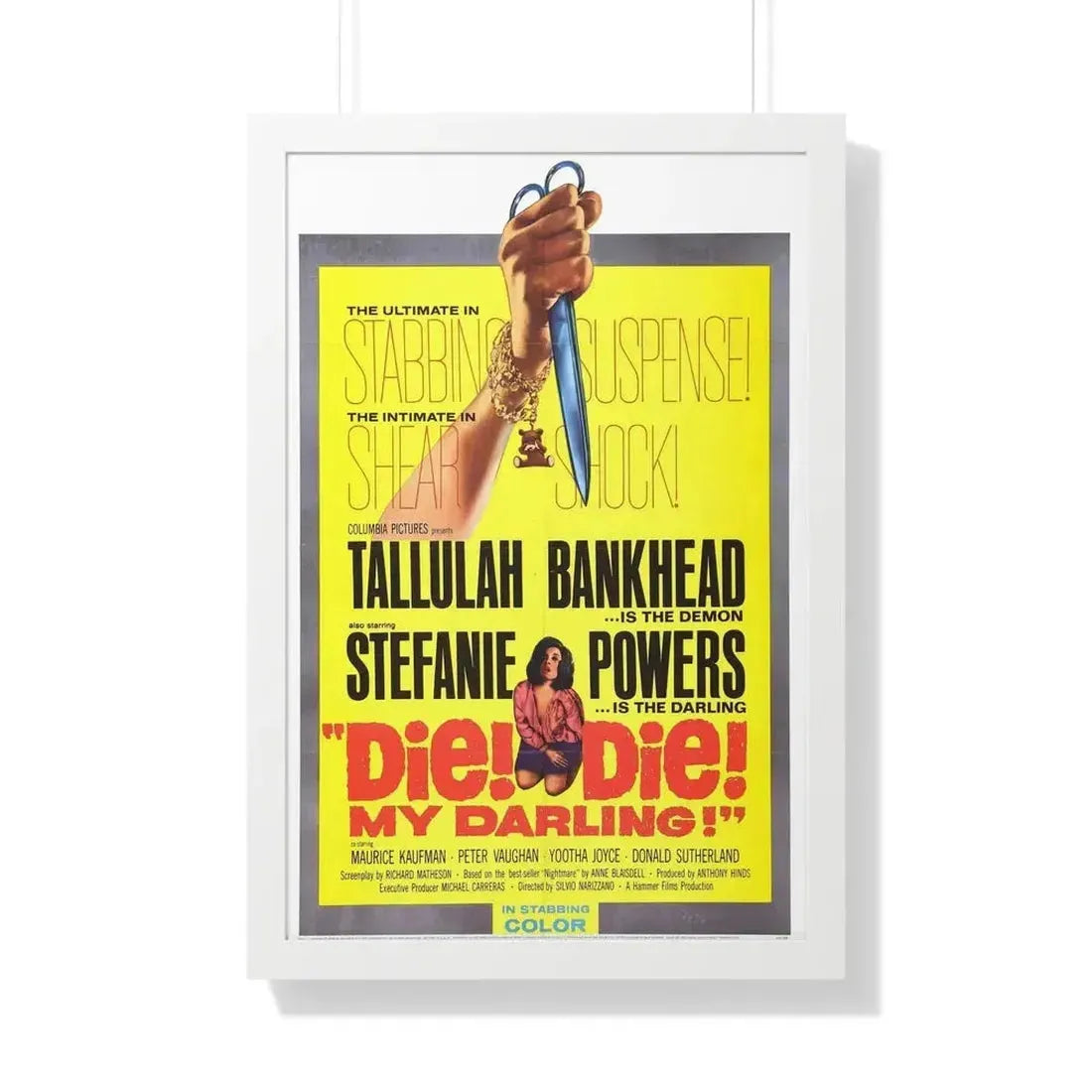 DIE! DIE! MY DARLING! 1965 - Framed Movie Poster - The Sticker Space