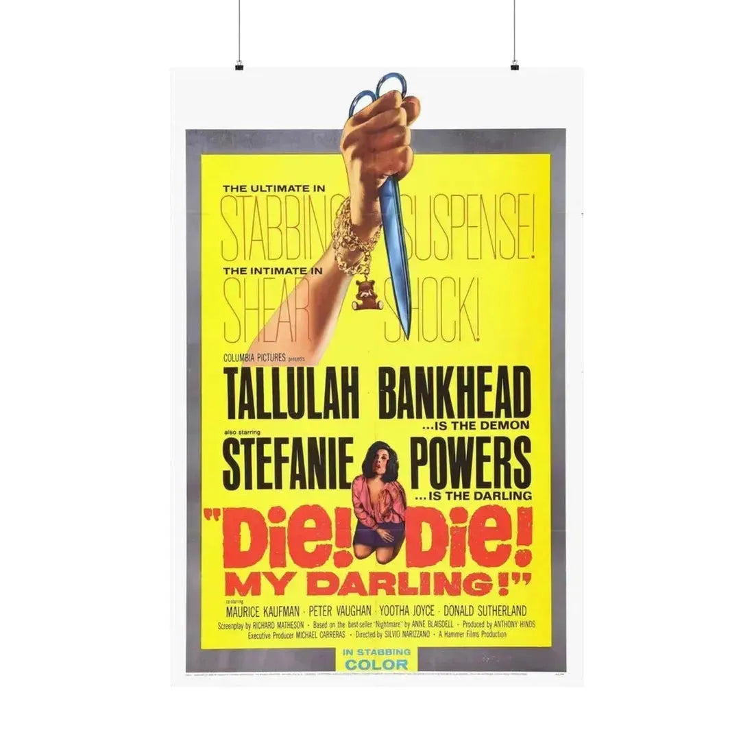 DIE! DIE! MY DARLING! 1965 - Paper Movie Poster 36" x 54" Matte - The Sticker Space