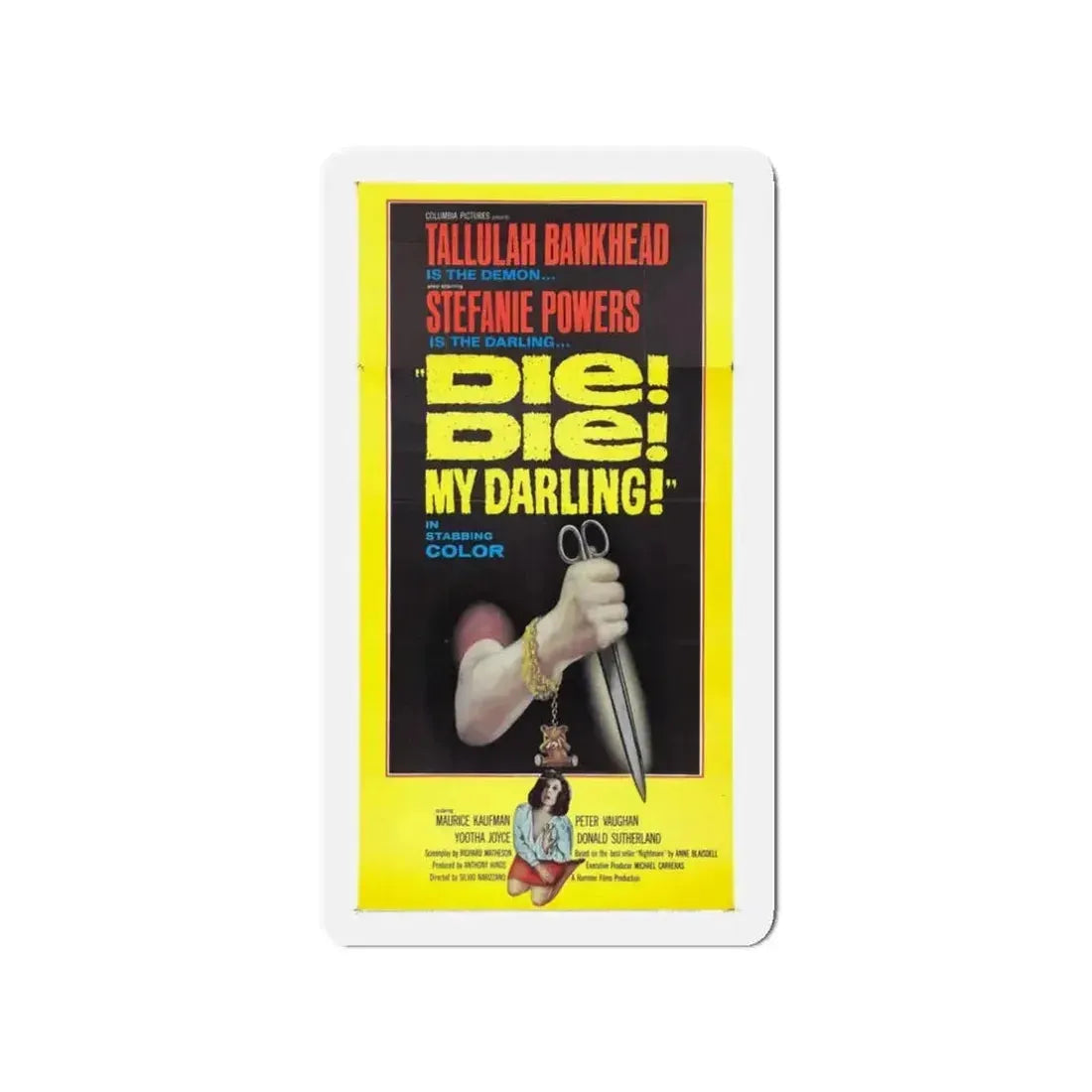 DIE! DIE! MY DARLING! (2) 1965 Movie Poster - Refrigerator Magnet - The Sticker Space