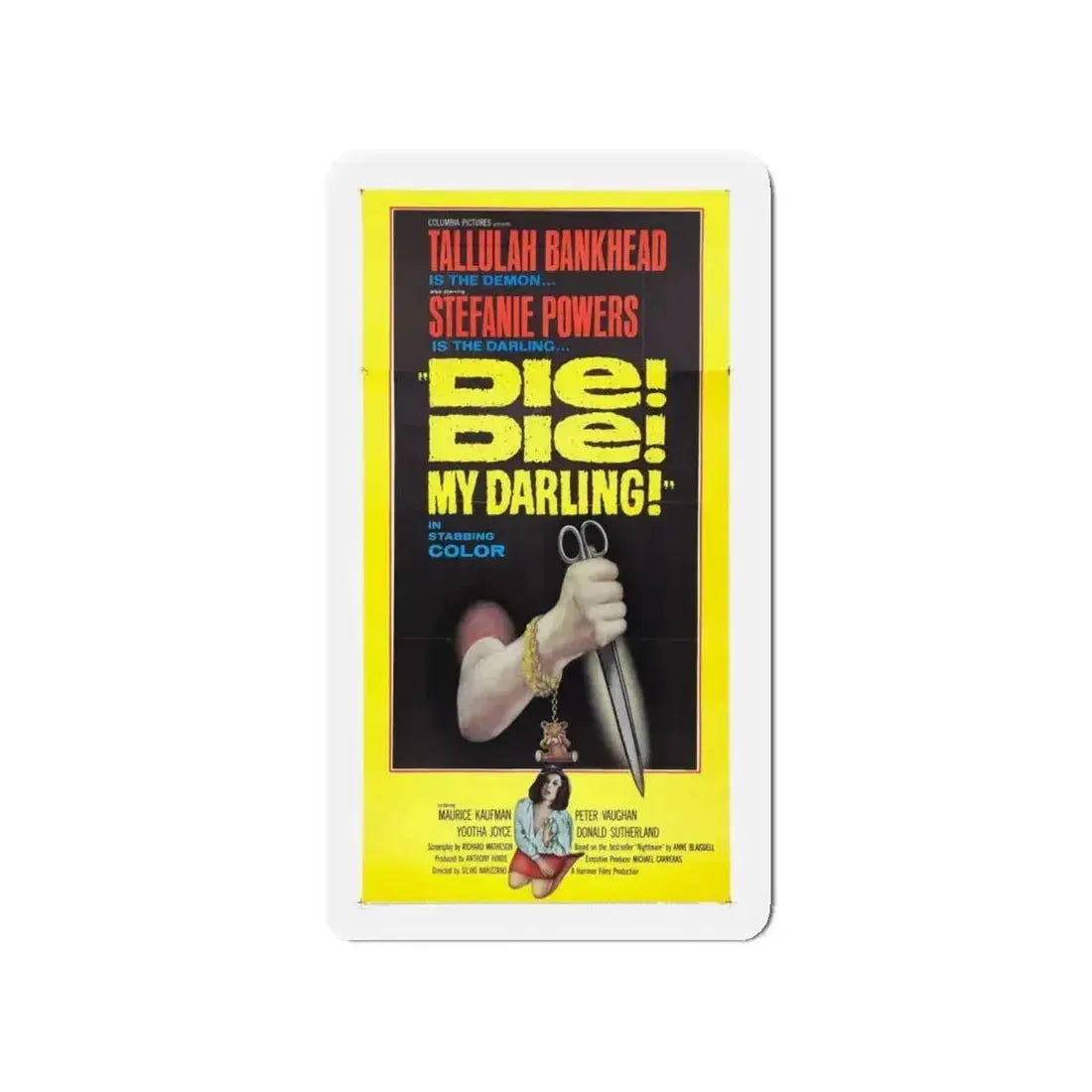 DIE! DIE! MY DARLING! (2) 1965 Movie Poster - Refrigerator Magnet - The Sticker Space