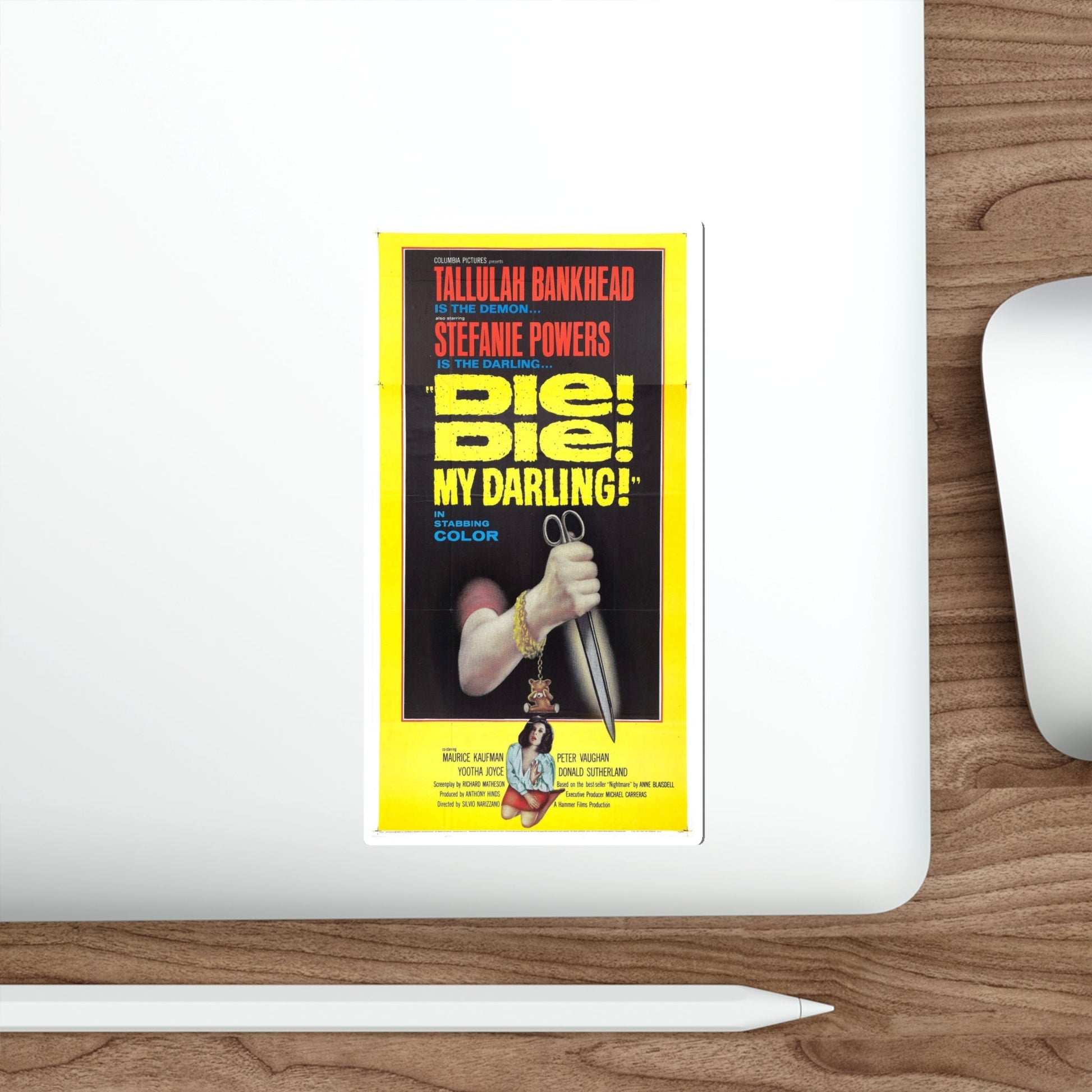 DIE! DIE! MY DARLING! (2) 1965 Movie Poster STICKER Vinyl Die-Cut Decal-The Sticker Space