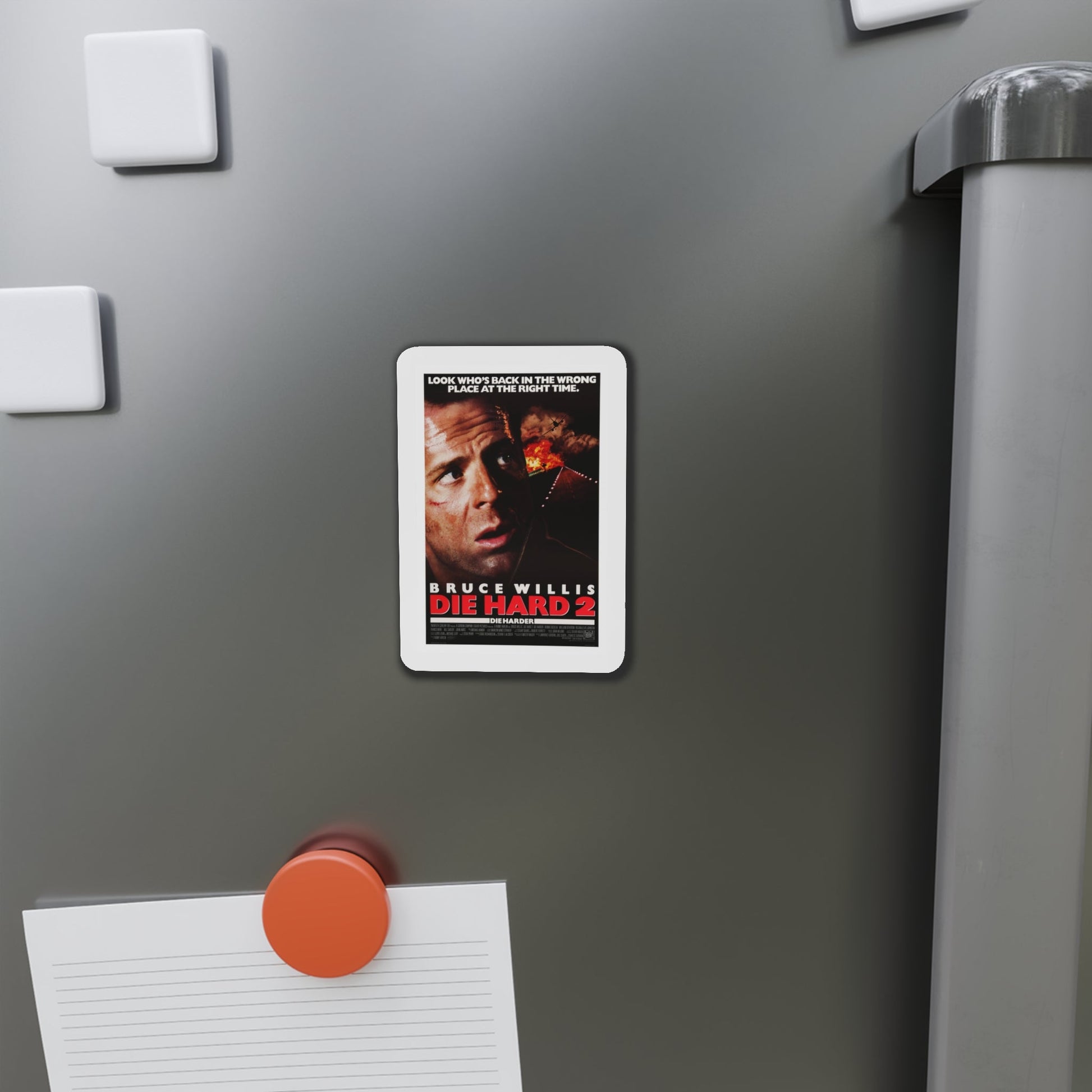 Die Hard 2 1990 Movie Poster Die-Cut Magnet-The Sticker Space