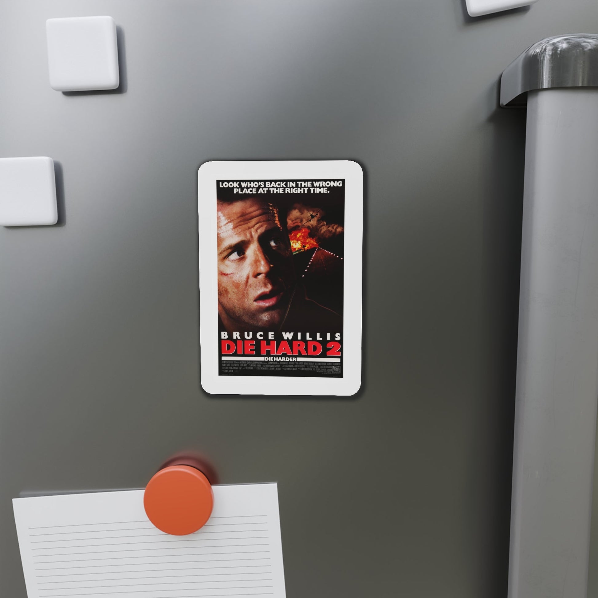 Die Hard 2 1990 Movie Poster Die-Cut Magnet-The Sticker Space