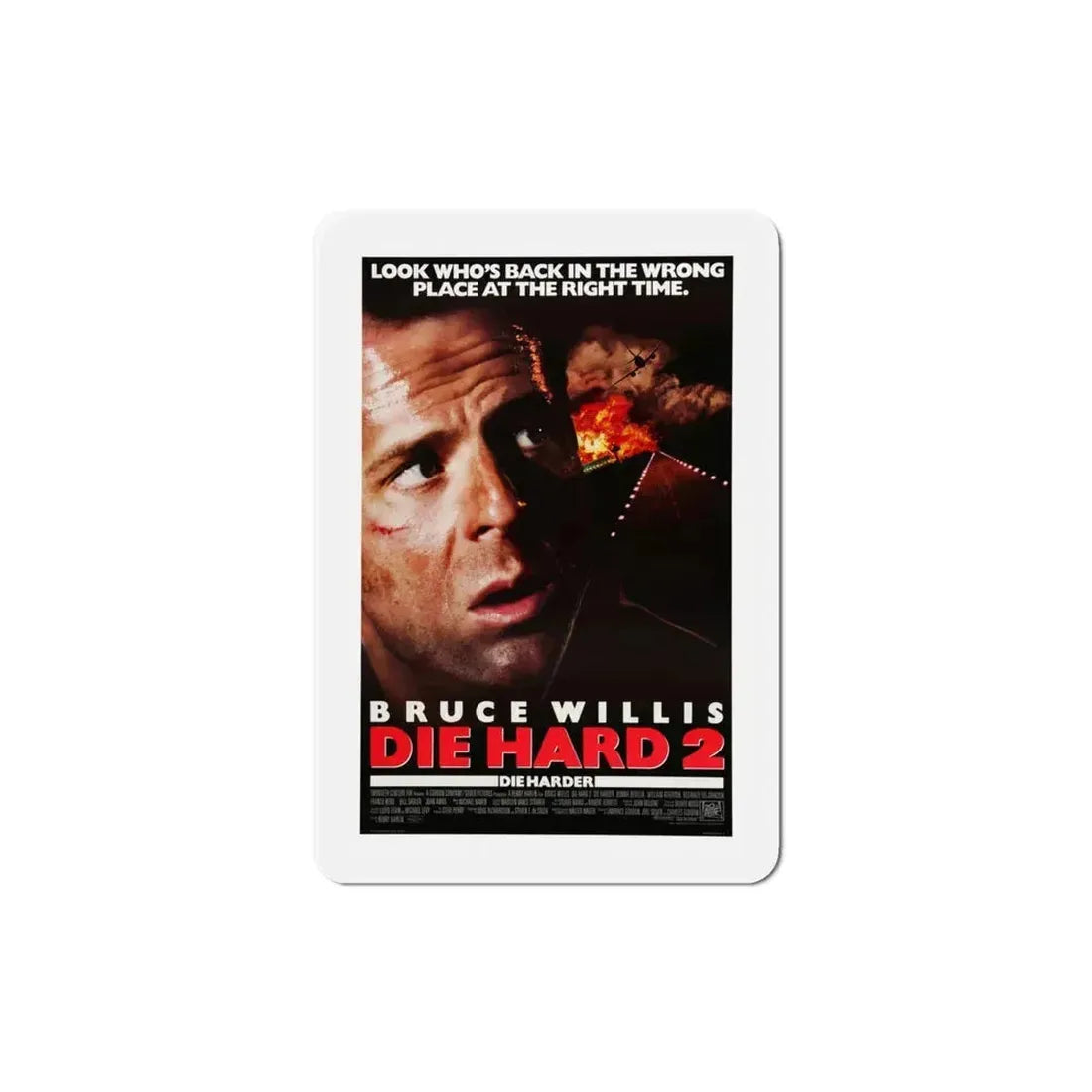 Die Hard 2 1990 Movie Poster Refrigerator Magnet 4 Inch - The Sticker Space