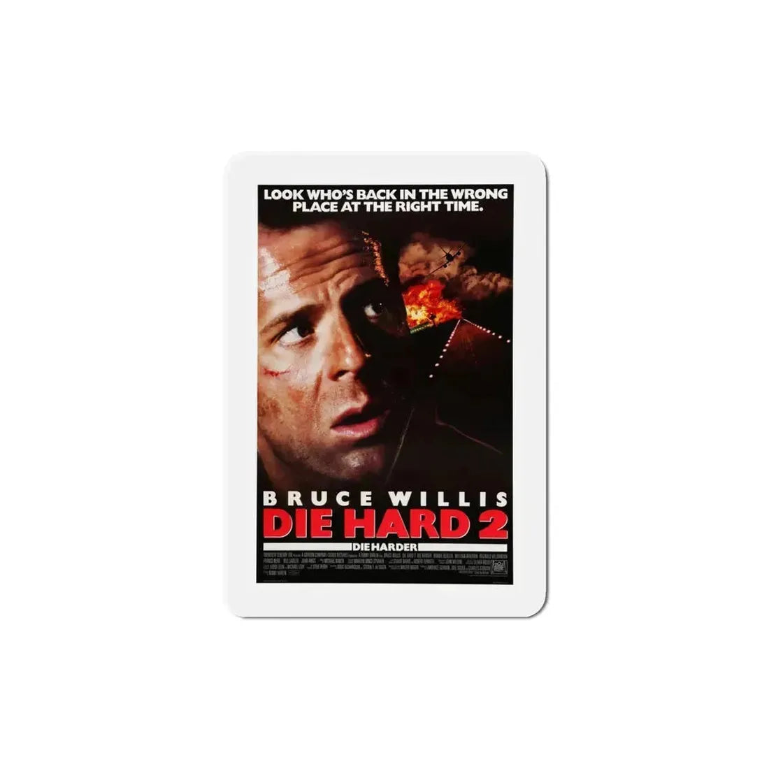 Die Hard 2 1990 Movie Poster Refrigerator Magnet 5 Inch - The Sticker Space