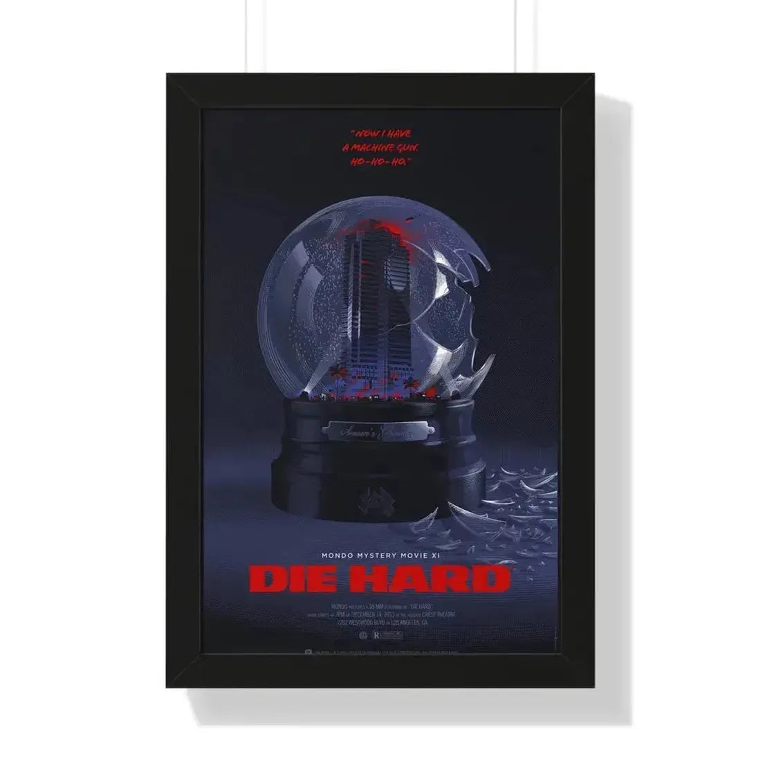 DIE HARD (MONDO) 1988 - Framed Movie Poster 16″ x 24″ Black - The Sticker Space