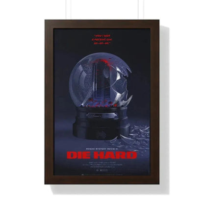 DIE HARD (MONDO) 1988 - Framed Movie Poster 16″ x 24″ Walnut - The Sticker Space