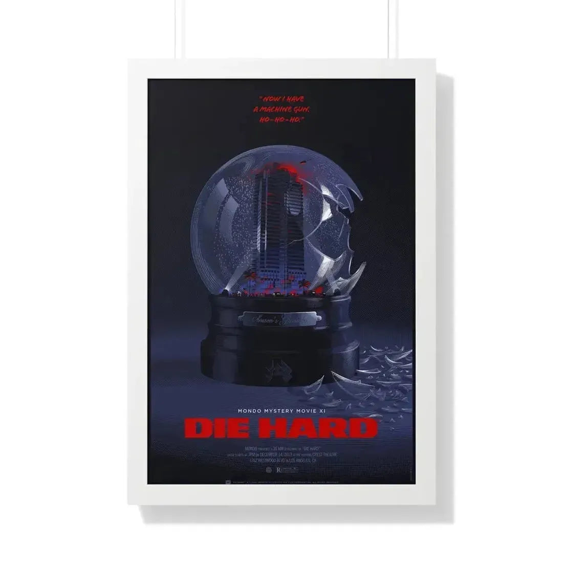 DIE HARD (MONDO) 1988 - Framed Movie Poster 20" x 30" White - The Sticker Space