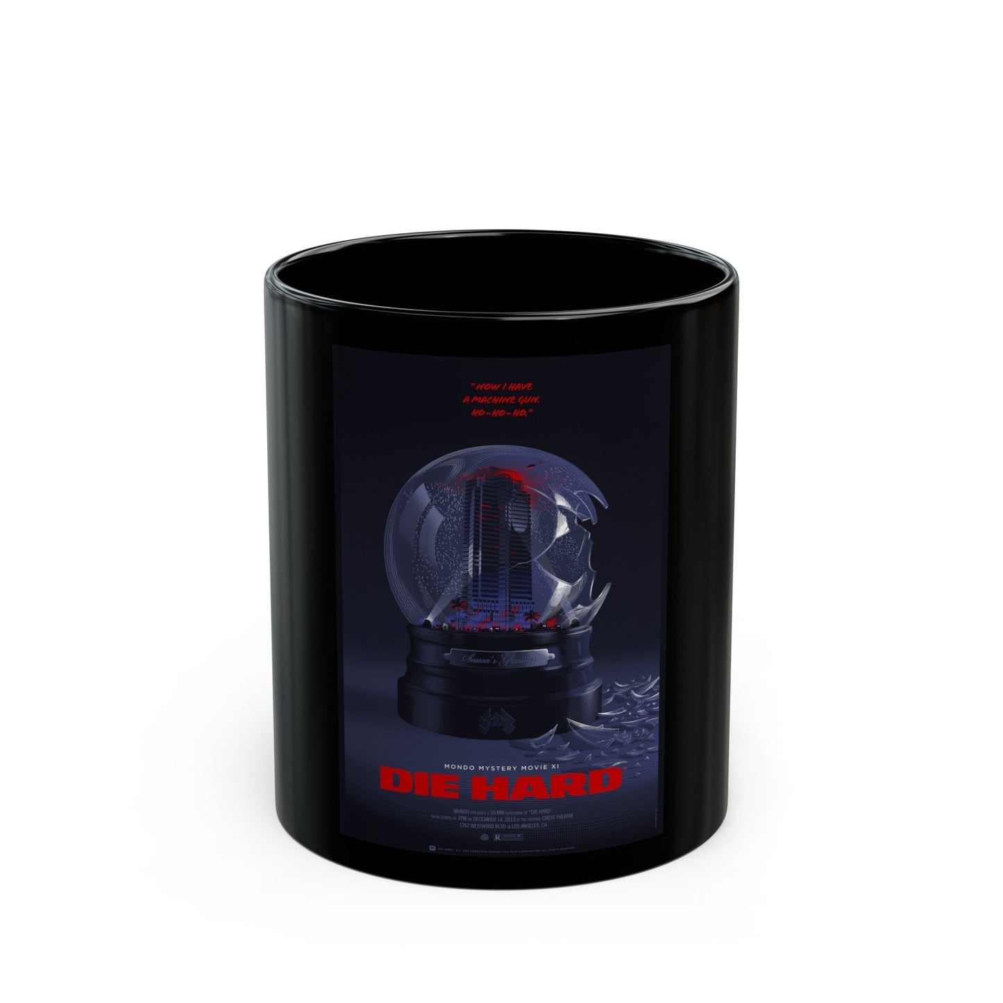 DIE HARD (MONDO) 1988 Movie Poster - Black Coffee Mug-11oz-The Sticker Space