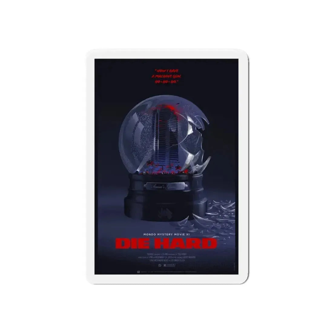 DIE HARD (MONDO) 1988 Movie Poster - Refrigerator Magnet 6 Inch - The Sticker Space