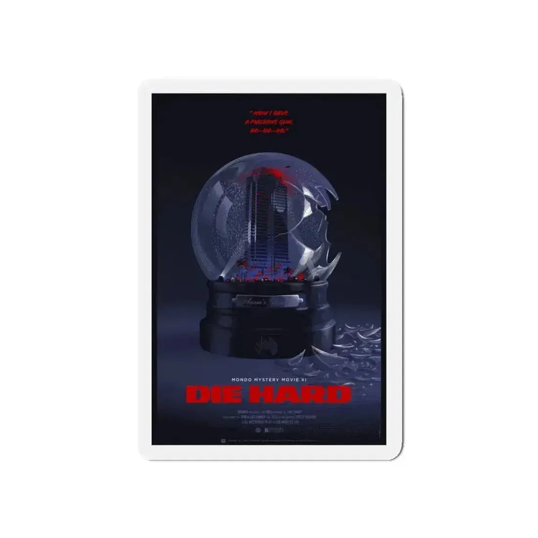 DIE HARD (MONDO) 1988 Movie Poster - Refrigerator Magnet - The Sticker Space