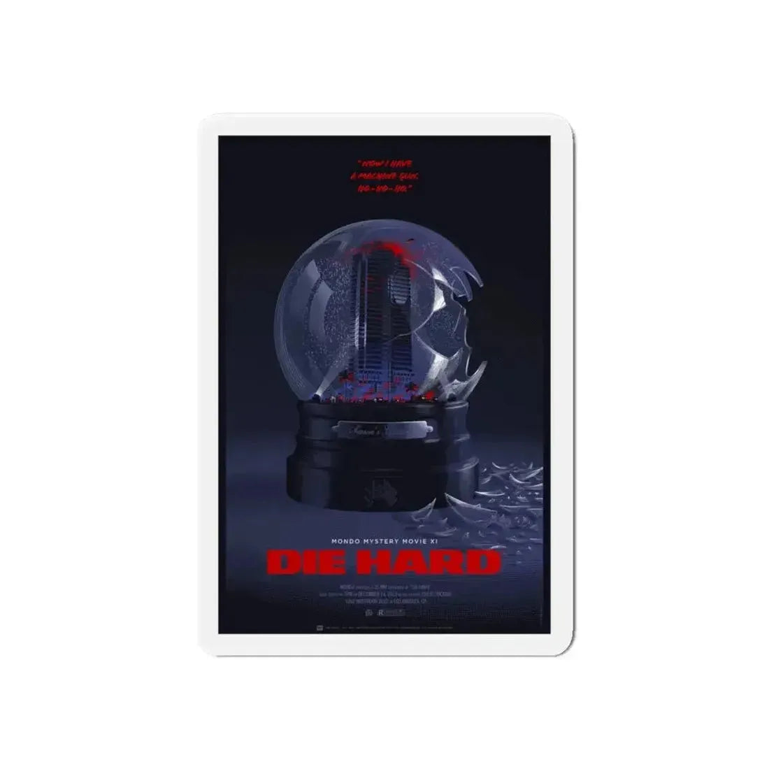DIE HARD (MONDO) 1988 Movie Poster - Refrigerator Magnet - The Sticker Space