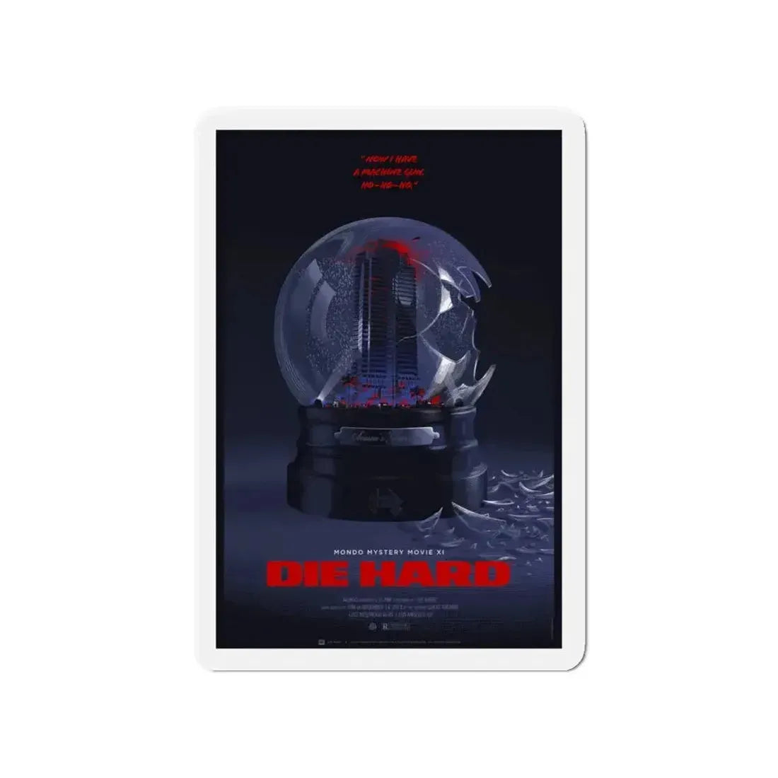 DIE HARD (MONDO) 1988 Movie Poster - Refrigerator Magnet - The Sticker Space