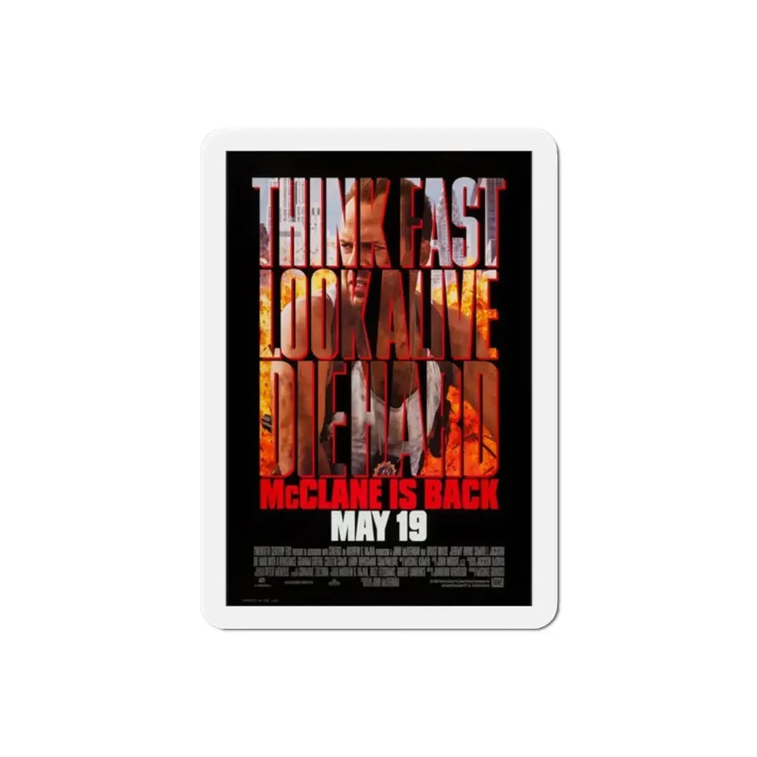 Die Hard With A Vengeance 1995 Movie Poster Refrigerator Magnet - The Sticker Space