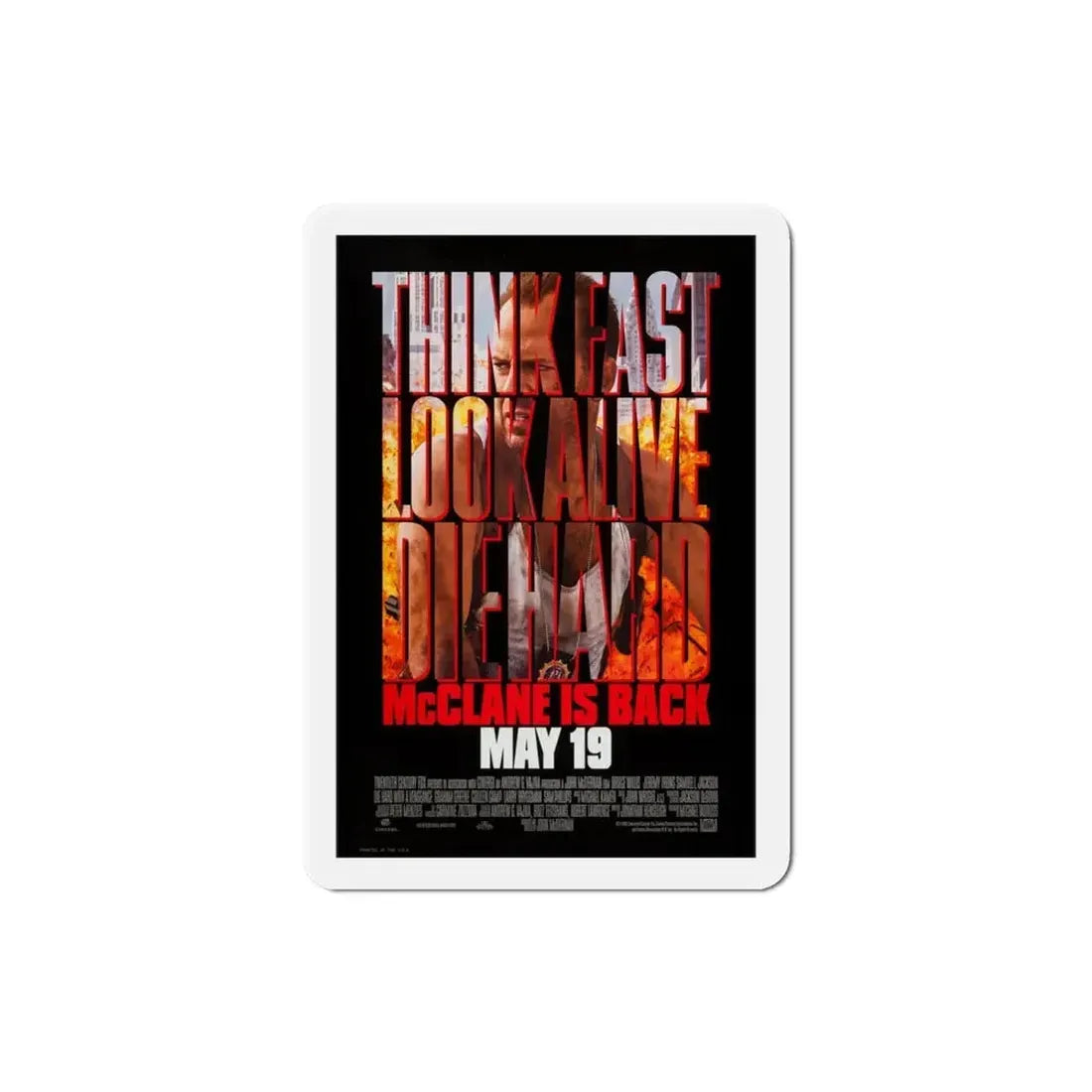 Die Hard With A Vengeance 1995 Movie Poster Refrigerator Magnet - The Sticker Space