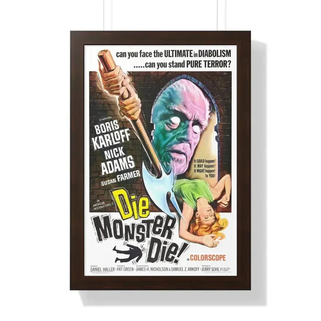 DIE MONSTER DIE! 1965 - Framed Movie Poster - The Sticker Space