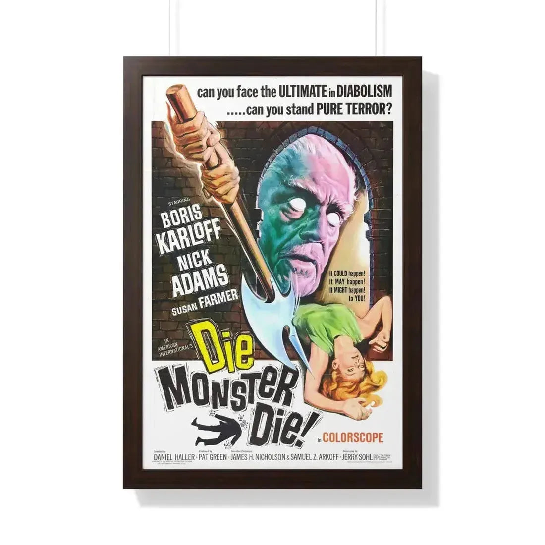 DIE MONSTER DIE! 1965 - Framed Movie Poster - The Sticker Space