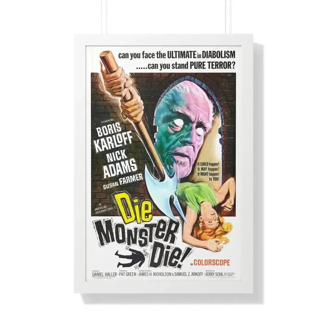 DIE MONSTER DIE! 1965 - Framed Movie Poster - The Sticker Space