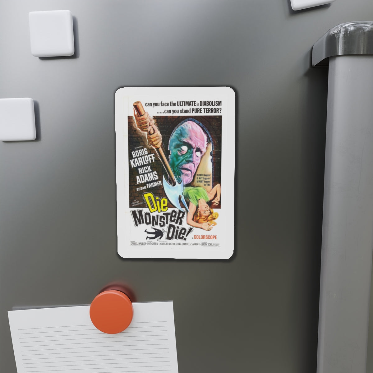 DIE MONSTER DIE! 1965 Movie Poster - Die-Cut Magnet-The Sticker Space